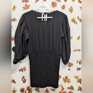 Zara  Black Long Sleeve Dress Large.